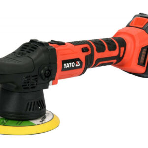 YATO Akkus excenter polírozó 150 mm szénkefe nélküli 18 V Li-Ion (1 x 3,0 Ah akku + töltő)