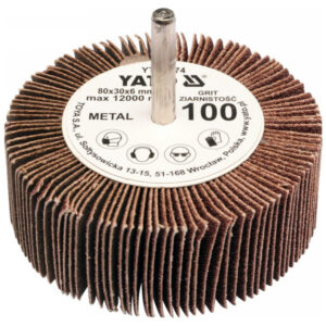 YATO Csapos lamellás csiszolókorong 80 x 30 x 6 mm / P100