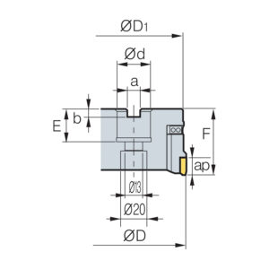 APDM 080R-A6Z feltűzhető síkmaró