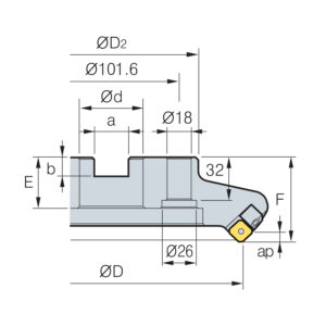 FMACM 4250R-A feltűzhető síkmaró KEG
