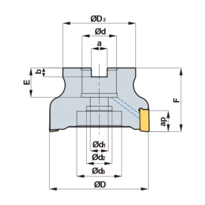 TP2PCM 125R-40-10-LN17 feltűzhető tangenciális sarokmaró