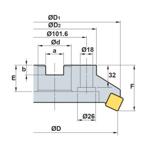 HDDCM 7200R-10 feltűzhető síkmaró