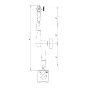 7121-0045 Szuper erős mágneses mérőóra állvány 130kg