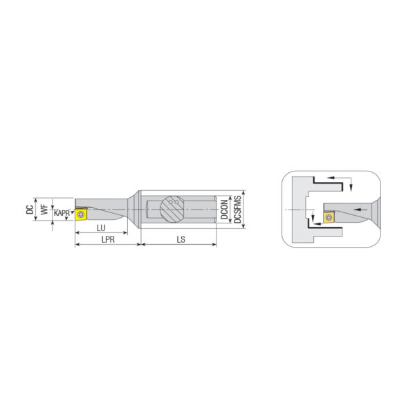 AEKR-D2.25X20 QC.. 10T304 Multi-turn esztergakés
