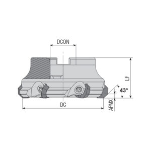 AFM43C-OF07-D063-A22-Z04 feltűzhető síkmaró AK