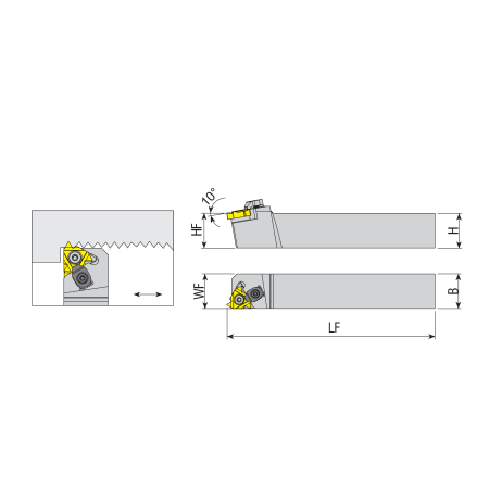 SEL 1010 E11külső menetkés