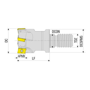 AEM90-AP10-D16-M08-L30-Z02-H felcsavarozható sarokmaró