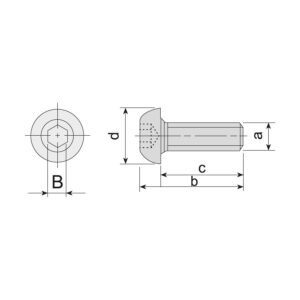 1904-M8x1x20 Csavar