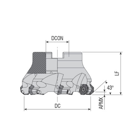 AFM43-OF05T3-D125-B40-Z09 feltűzhető síkmaró AK
