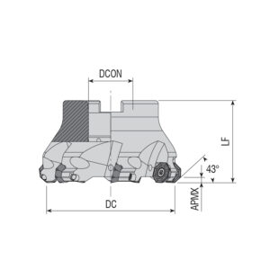 AFM43-OF05T3-D125-B40-Z09 feltűzhető síkmaró AK