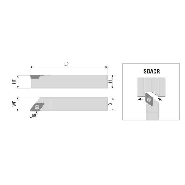 SDACL 1010 K07-S esztergakés hosszesztergához