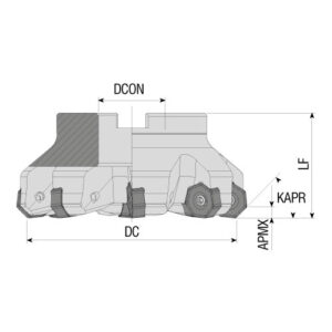 AFM44-ON0606-D063-A22-Z06-H feltűzhető síkmaró