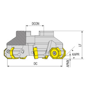 AFM45-ON0806-D063-A22-Z06-H feltűzhető síkmaró