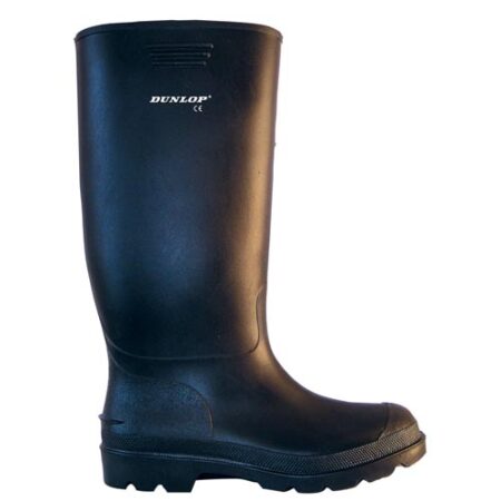 DUNLOP PRICEMASTOR 380PP FEKETE PVC CSIZMA 44