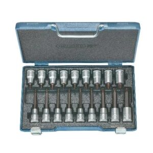 GEDORE TORX DUGÓKULCS KÉSZLET 1/2" 18 RÉSZES BELSŐ TORX T20-60 (ITX 19 LKP)