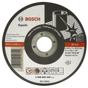 BOSCH VÁGÓKORONG 125X1.0MM INOX