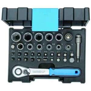 GEDORE BIT DUGÓKULCS BOX RACSNIVAL 1/4" 35 RÉSZES (666-U-20 )