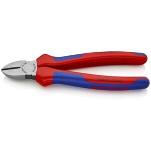 KNIPEX OLDALCSÍPŐ FOGÓ GUMÍROZOTT NYÉLLEL 180MM