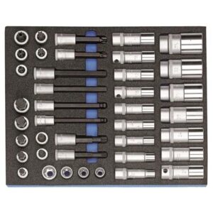 GEDORE DUGÓKULCS KÉSZLET 1/2" CHECK-TOOL MODULBAN, 40 RÉSZES (2005 CT2-D 19L)