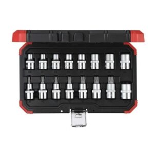 GEDORERED DUGÓKULCS KÉSZLET 1/2" TX E10-E24 + T30-T70 16 RÉSZES R68003016
