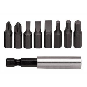 GEDORERED CSAVARHÚZÓHEGY KÉSZLET LAPOS+PH+TARTÓ 1/4" 9 RÉSZES R33005009