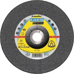 KLINGSPOR CSISZOLÓKORONG 115X6X22.23MM A 24 R 36 S DOMBORÍTOTT