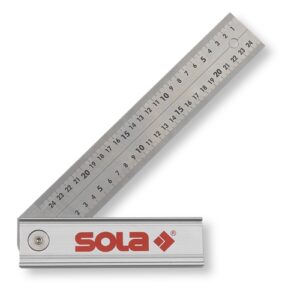 SOLA QUATTRO ÁLLÍTHATÓ DERÉKSZÖG, ROZSDAMENTES, 250X170MM (R)
