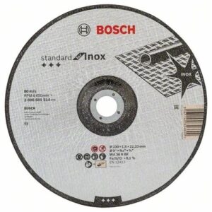 BOSCH VÁGÓKORONG 230X1.9 INOX HAJLÍTOTT