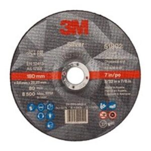 3M 51802 SILVER VÁGÓKORONG, T42 SÜLLYESZTETT, 180 MM X 2.5 MM X 22.23 MM