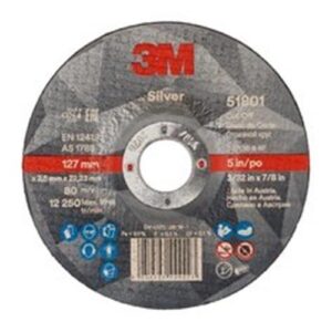 3M 51801 SILVER VÁGÓKORONG, T42 SÜLLYESZTETT, 125 MM X 2.5 MM X 22.23 MM