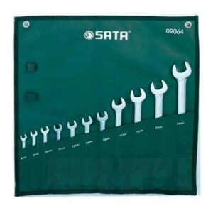 SATA CSILLAG-VILLÁSKULCS KÉSZLET 8-24MM 11 RÉSZES (FELGÖNGYÖLÍTHETŐ TÁSKÁBAN)