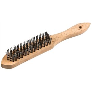 KLINGSPOR KÉZI KEFE STANDARD HÁROM SOROS 125 X 25 X 290 MM FA NYÉLLEL 0.35 ACÉL