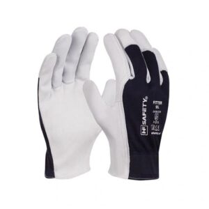 HF SAFETY FITTER SZÍNKECSKEBŐR SZERELŐ KESZTYŰ DENIM KÉZHÁTTAL 8