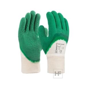 HF SAFETY GRIPGLASS LATEX MÁRTOTT PAMUT KESZTYŰ 8