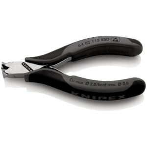 KNIPEX ELEKTRONIKAI HOMLOKCSÍPŐ FOGÓ ESD TÖBBKOMPONENSŰ NYÉL 130 MM