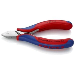 KNIPEX ELEKTRONIKAI OLDALCSÍPŐ FOGÓ HEGYES FEJŰ, TÖBBKOMPONENSŰ NYÉL 115MM (BLISZTER)