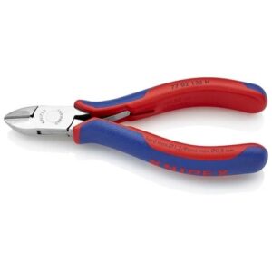 KNIPEX ELEKTRONIKAI OLDALCSÍPŐ FOGÓ KEMÉNYFÉM VÁGÓÉLLEL TÖBBKOMPONENSŰ NYÉL 135 MM
