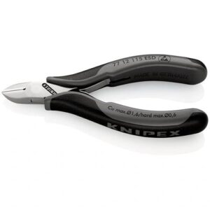 KNIPEX ELEKTRONIKAI OLDALCSÍPŐ FOGÓ KEREK FEJŰ ESD TÖBBKOMPONENSŰ NYÉL 115 MM (BLISZTER)