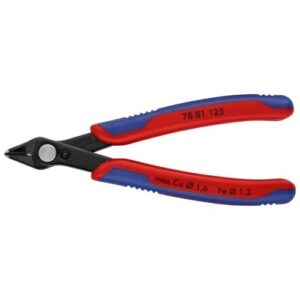 KNIPEX ELEKTRONIKAI OLDALCSÍPŐ FOGÓ SUPER KNIPS TÖBBKOMPONENSŰ NYÉL BARNÍTOTT 125 MM (BLISZTER)