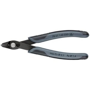 KNIPEX ELEKTRONIKAI OLDALCSÍPŐ FOGÓ SUPER KNIPS XL ESD TÖBBKOMPONENSŰ NYÉL BARNÍTOTT 140 MM