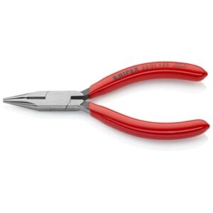 KNIPEX FÉLKEREKCSŐRŰ FOGÓ VÁGÓÉLLEL (RÁDIÓFOGÓ) FEKETÉRE FOSZFÁTOZOTT, MÁRTOTT NYÉL 125 MM