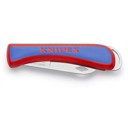 KNIPEX ÖSSZECSUKHATÓ VILLANYSZERELŐ KÉS 120 MM, RÖGZÍTŐSZEMMEL