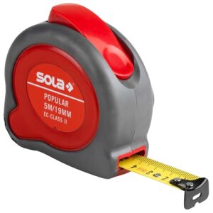 SOLA POPULAR  PP 5 M - SB MÉRŐSZALAG (19 MM) EK-OSZTÁLY 2  FALRA AKASZTHATÓ KIVITEL