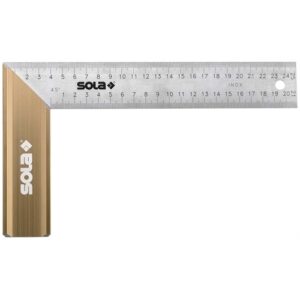 SOLA SRB 200 ASZTALOS DERÉKSZÖG ALU FOGANTYÚ ROZSDAMENTES,200X145MM