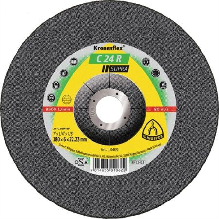 KLINGSPOR KRONENFLEX C 24 R CSISZOLÓKORONG, 180 X 6 X 22.23 MM DOMBORÚ