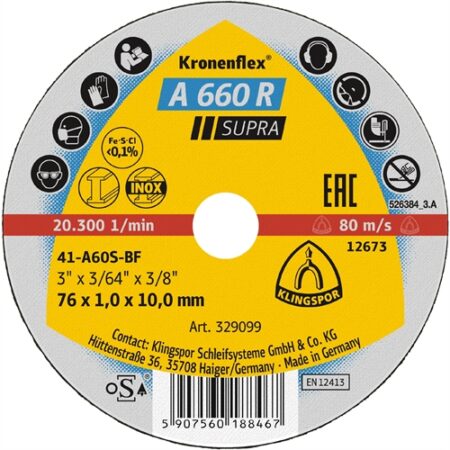 KLINGSPOR KRONENFLEX A 660 R MINI VÁGÓKORONG, 50 X 1 X 6 MM EGYENES