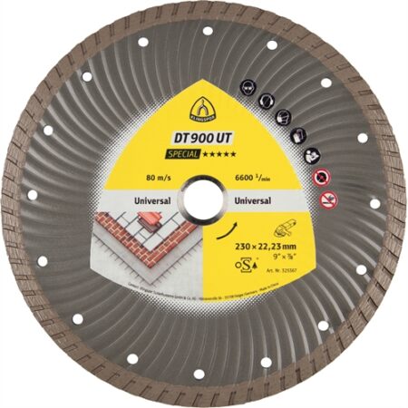KLINGSPOR GYÉMÁNT VÁGÓKORONG M 14 MENET, 230 X 2.8 X 22.23 MM 2.8 X 12 MM, FOLYAMATOS TURBÓ VÁGÓÉL DT 900 UT SPECIAL