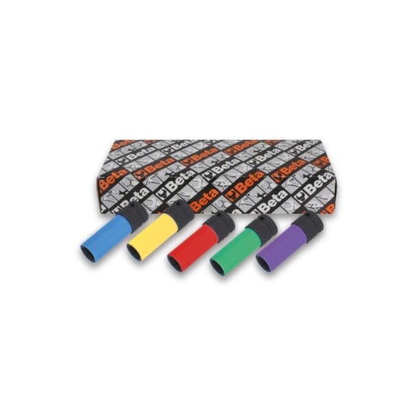 720LC/S5 5 darabos gépi dugókulcs sorozat kerékanyákhoz színes polimer betétekkel BETA 720LC/S 5