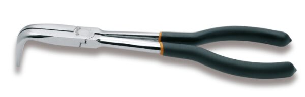 1009L/C Extra hosszú 90°-os hajlított, félkerekcsőrű műszerészfogó, különleges munkákhoz PVC-bevonattal BETA 1009L/C