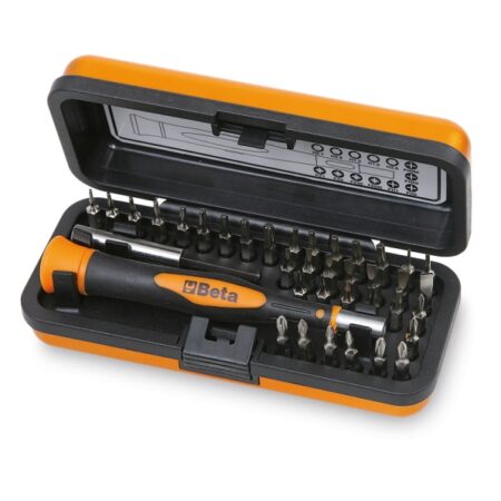 1256/C36-2 Bimateriál-műszerész csavarhúzó 36 cserélhető 4 mm-es bit-tel és mágneses hosszabbítóval BETA 1256/C36-2"